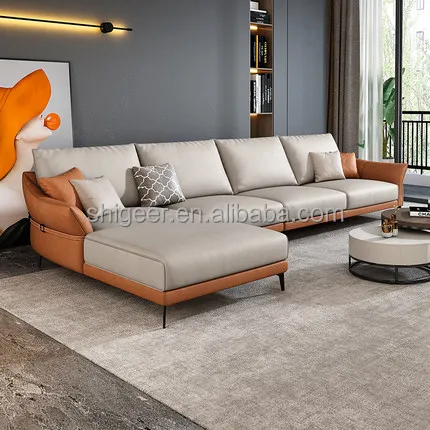teak wood office modular sectional sofa