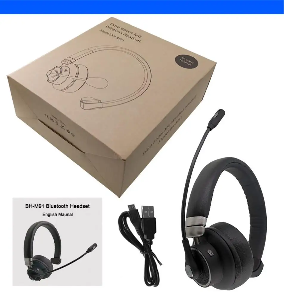 2021 Popular High quality Truck Driver Wireless  M91  Multi-point   Headset Earphone with Mic