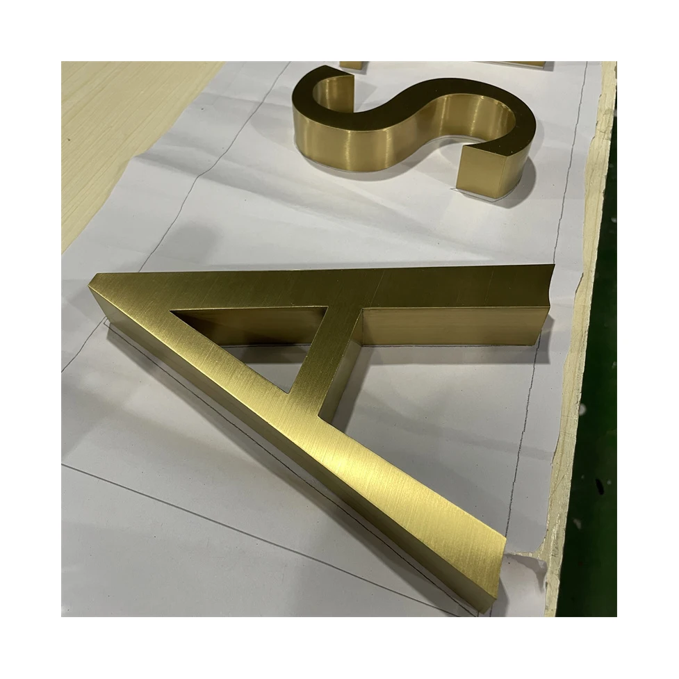 Custom Non-Illuminated Signs 3d Metal Sign Stainless Steel Letters Sign Metal Letter Door Number