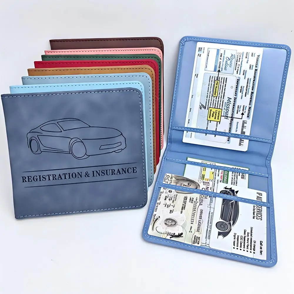Wholesale Magnetic Closure Car Document Organizer Car Registration & Insurance Card Holder Wallet for Auto Vehicle Paperwork
