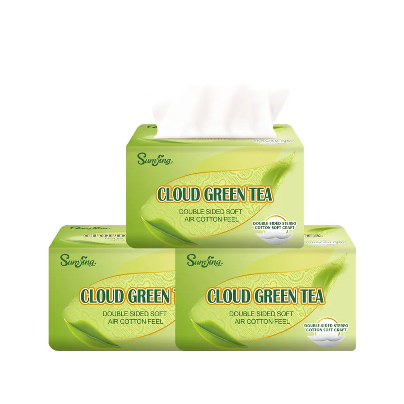 Toilet Tissue Hand and Face Soft Wipes 100% virgin Wood Bamboo Pulp Facial Paper 80pcs Water wipes