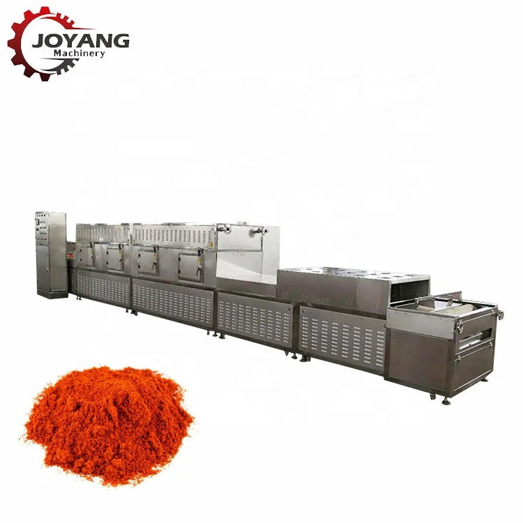 Industrial Tunnel Microwave Ground Coriander Cumin Seasoning Spice Sterilizer Sterilization Machine