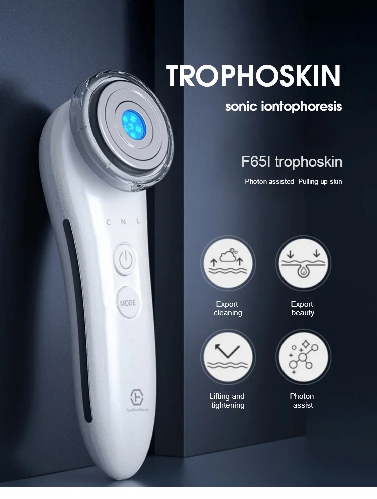 Корейский ультразвуковой массажер для лица RF photon led подтяжки и удаления