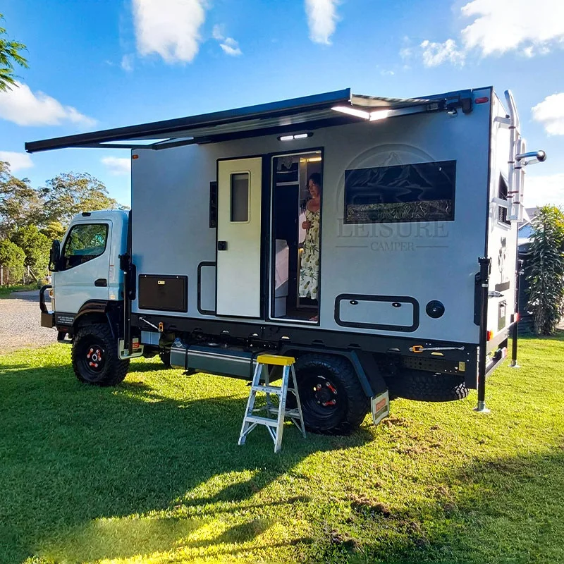 Досуг RV motorhome 4x4 сухопутный экспедиционный Грузовик Горячая Распродажа unimog truck camper box Китай производитель дорожный походный корпус