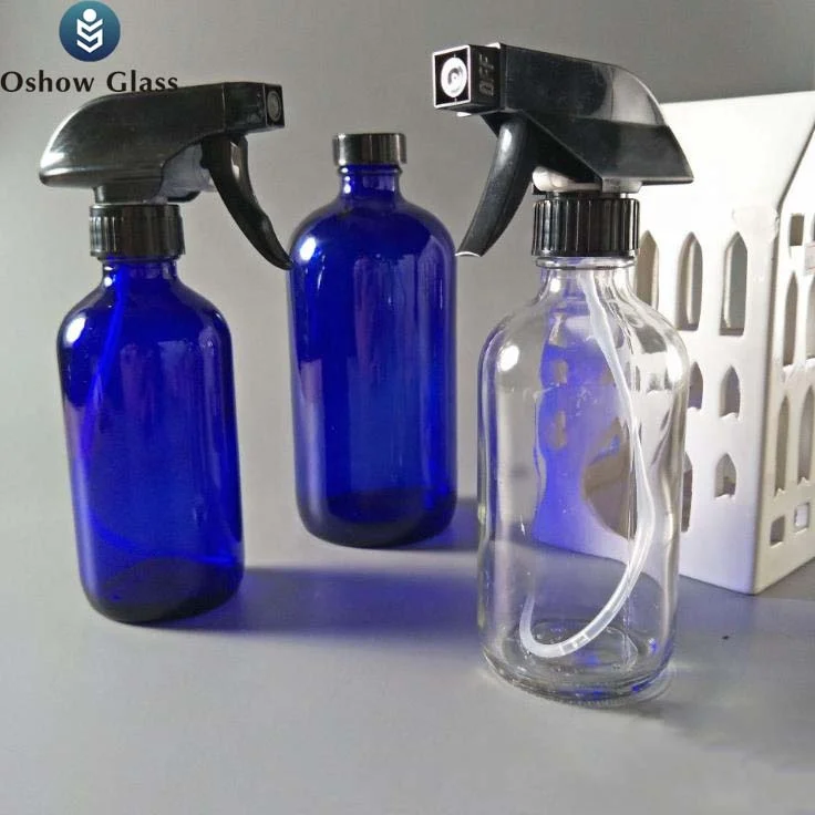 OSHOW оптом 5 мл 500 мл пустая красочная круглая Бостонская бутылка стеклянная бутылка для шампуня и лосьона