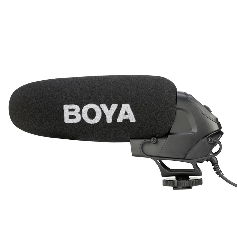 
BOYA BY-BM3030 On-Camera Shotgun Microphone 3.5mm Headphone Jack for Canon Nikon Sony DSLR Camcorder Audio Recorder Video Mic 