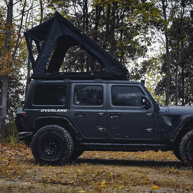 ENJOIN Outdoor Tents for Camping Light and Thin Style Automatic Aluminum Hard Shell Triangular Roof Top Tent