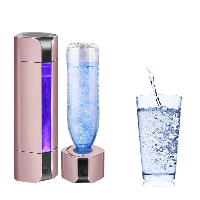 Veinio pink hydrogen water bottle portable OEM Color Shape Customizable New Trend Gift