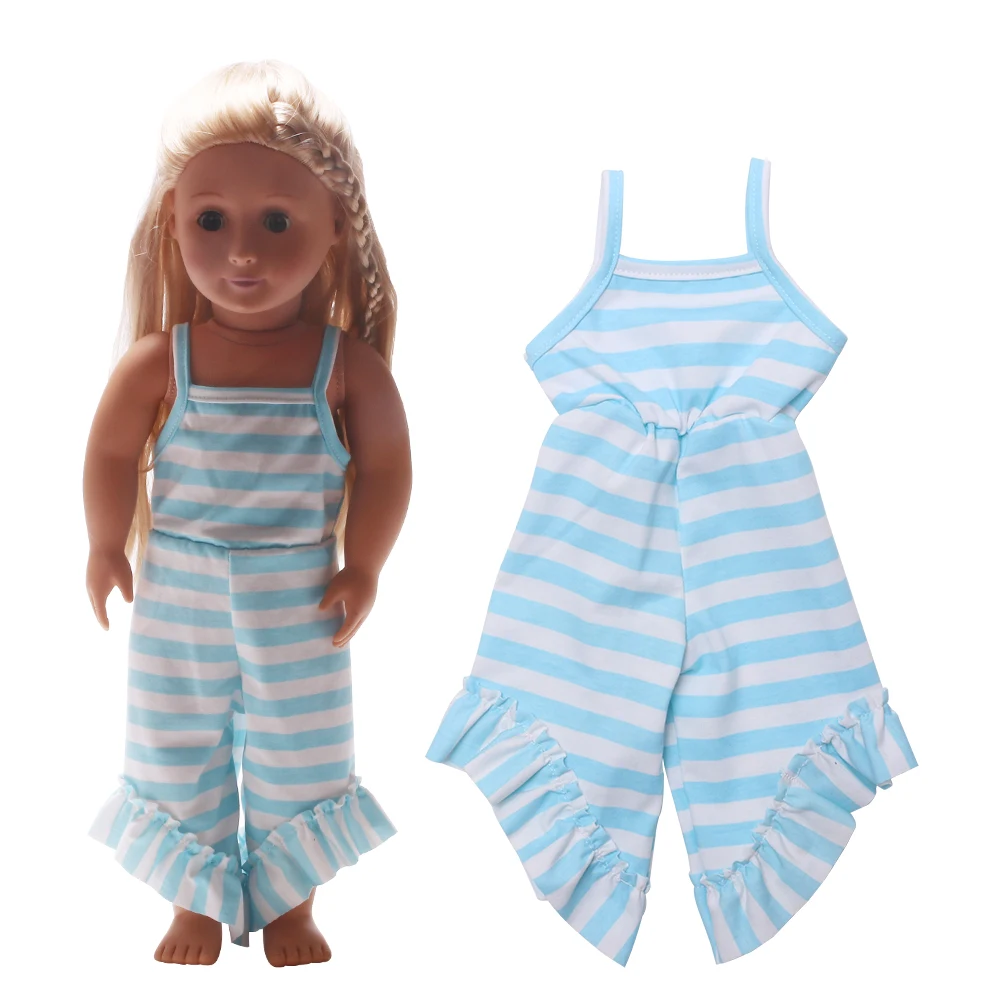 
New Fashion Doll Clothes Denim Jacket And T-shirt And skirt for 18 Inch Children best Birthday Gift Doll Accessories 