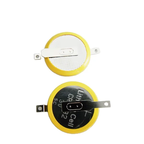 3 6 V CR2032 LIR2032 перезаряжаемая батарея с вкладками для припоя