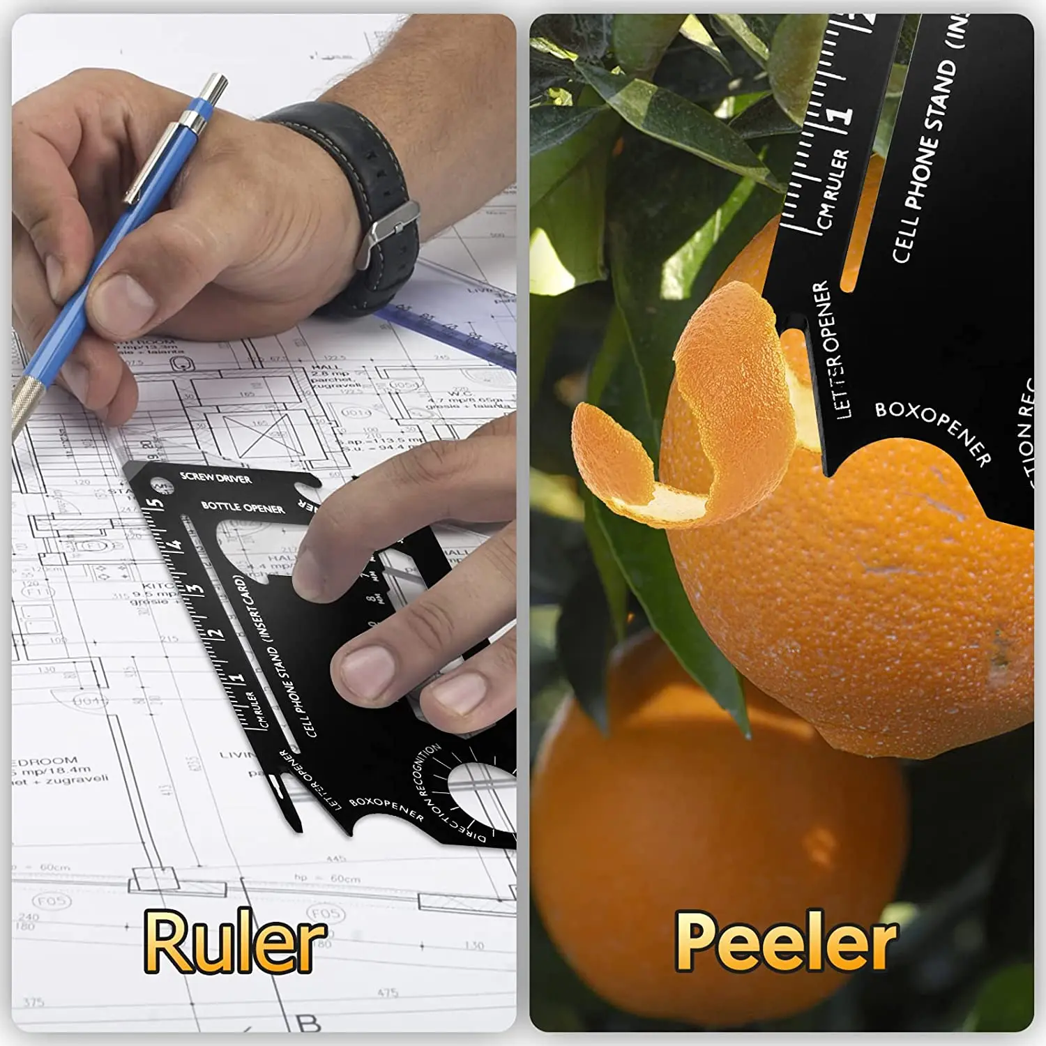 18 in 1 Credit Card Size Pocket Tool Multipurpose Credit Card All in One Wallet Multitool Card