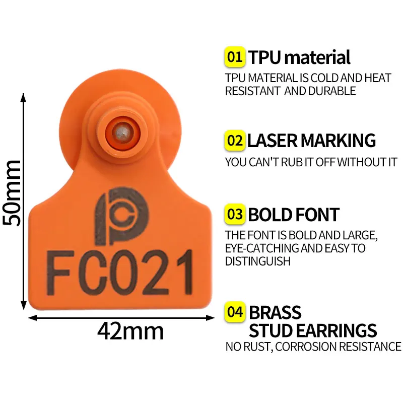 HED-ET128 ear tag for locating animals cow activity ear tag laboratory ear tags security