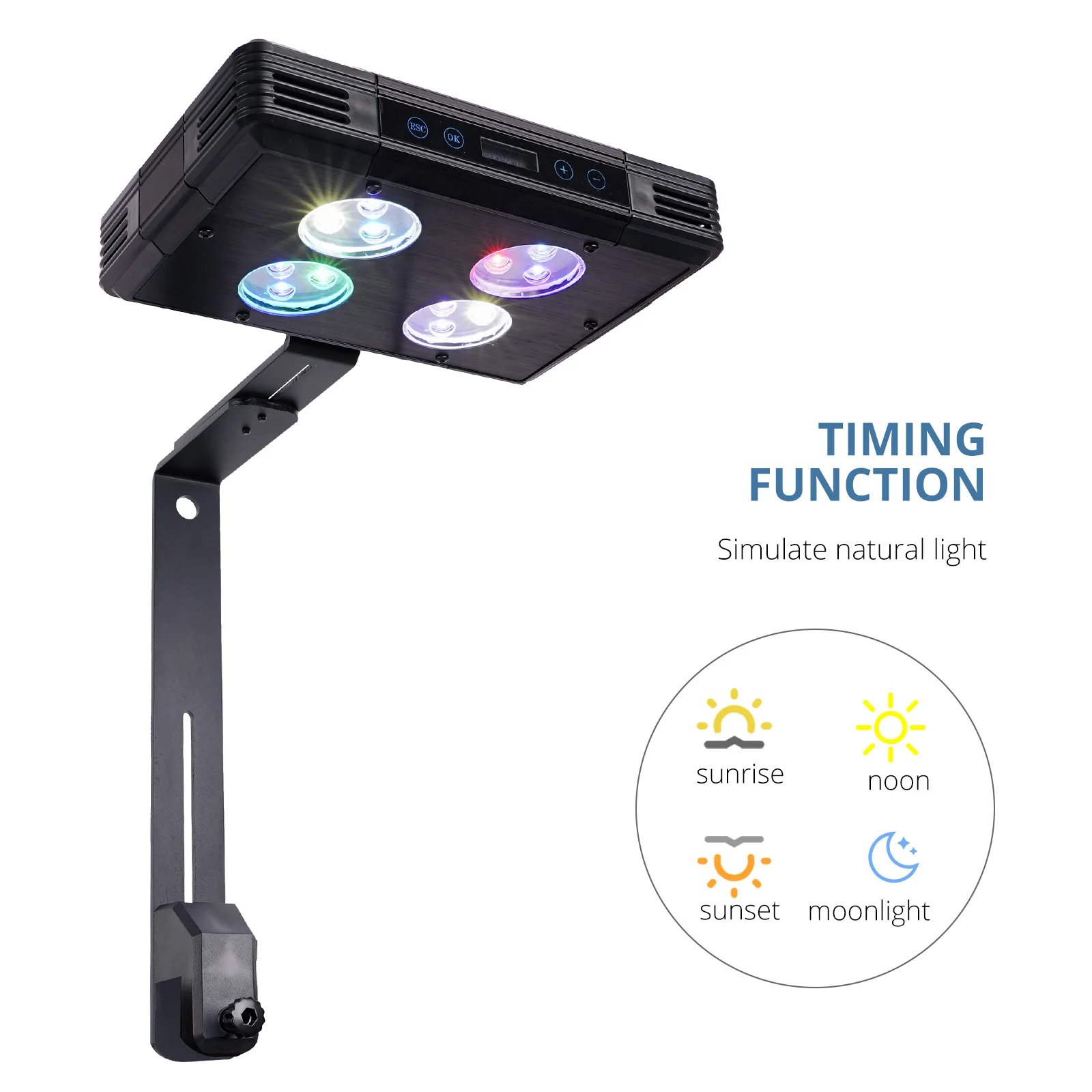 Gako Aquatic 52W Nature Lighting Full Spectrum LED Marine Lights,Touch Control Sunrise Sunset Marine Aquarium Light for Reef