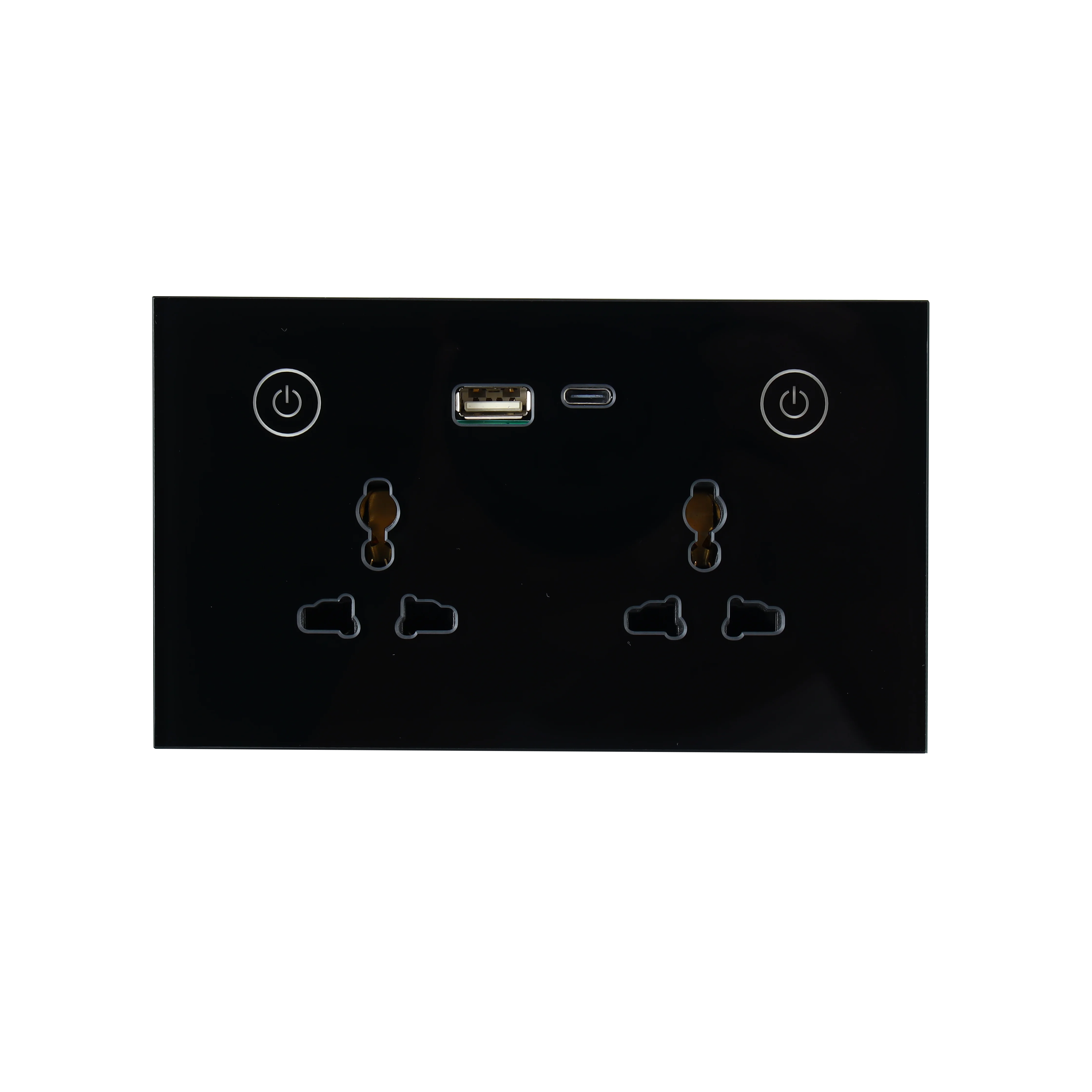 SZMYQ Smart Home Automation Tuya Support Google Home Alexa WiFi ZigBee HomeKit Matter Dual Smart Wall Socket with USB and USB-C