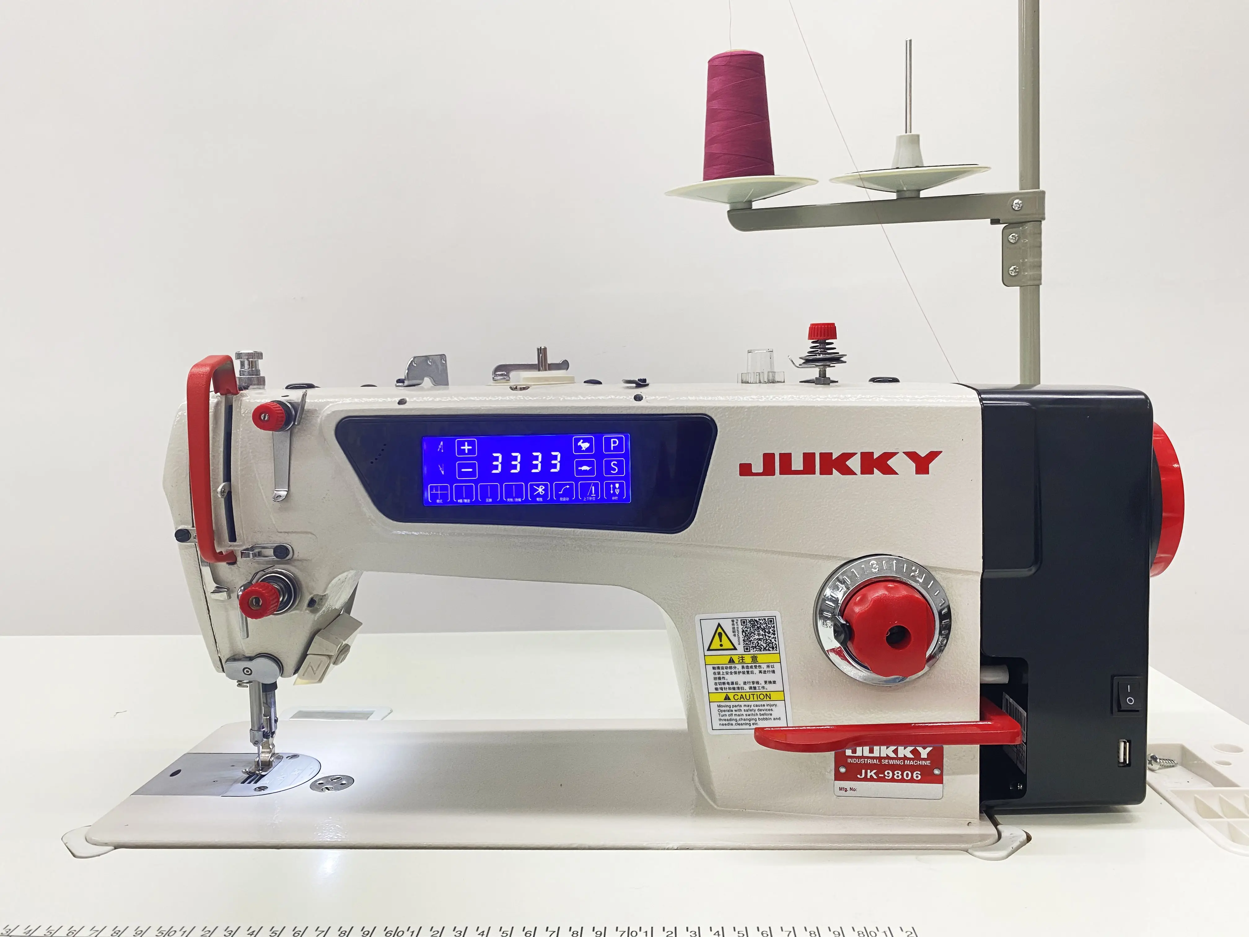 JUKKY Industrial Sewing Machine Single Needle Lockstitch Big Touch Screen Ultrasonic Mechanical 38 Servo Motor Hot Sale Large