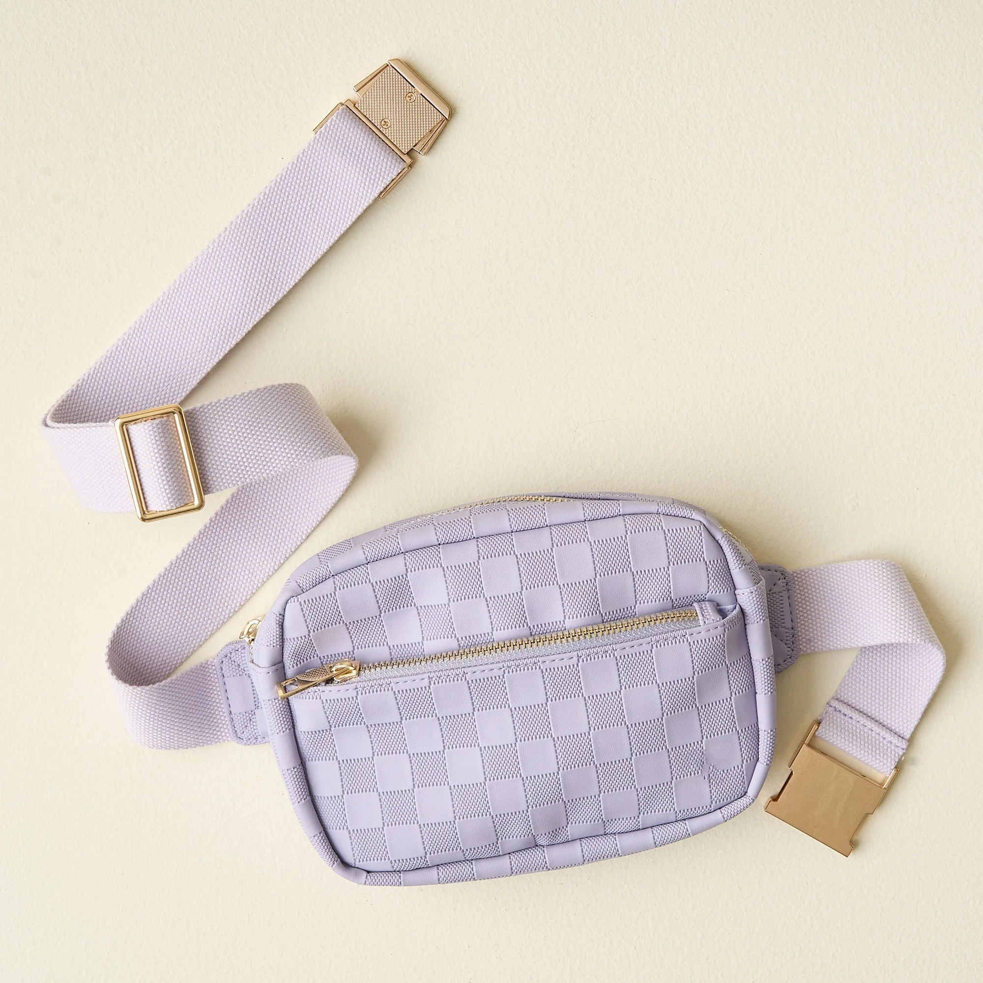 2025 New Trendy Mini Fanny Packs Eco-friendly Everything Belt Bag Custom Logo Hip Bum Bag Pack Unisex 5L Urban Check Belt Bag