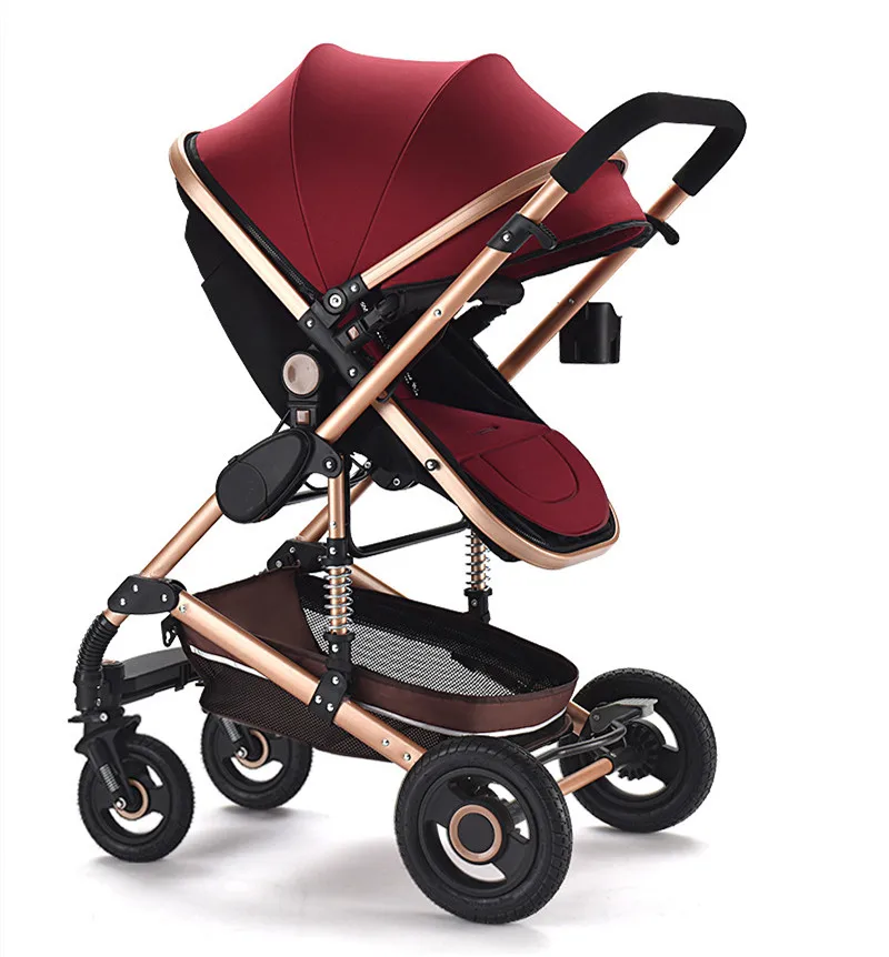 Foldable luxury high landscape travel baby stroller cybex baby stroller 2 in 1