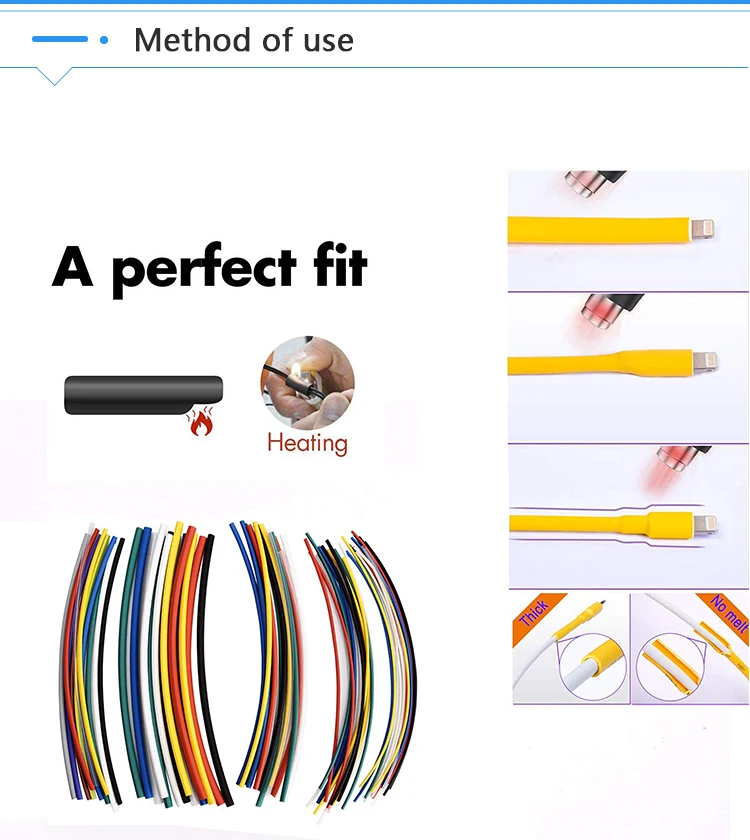 heat shrink tubing kit skid proof heat shrink tube for wire insulation