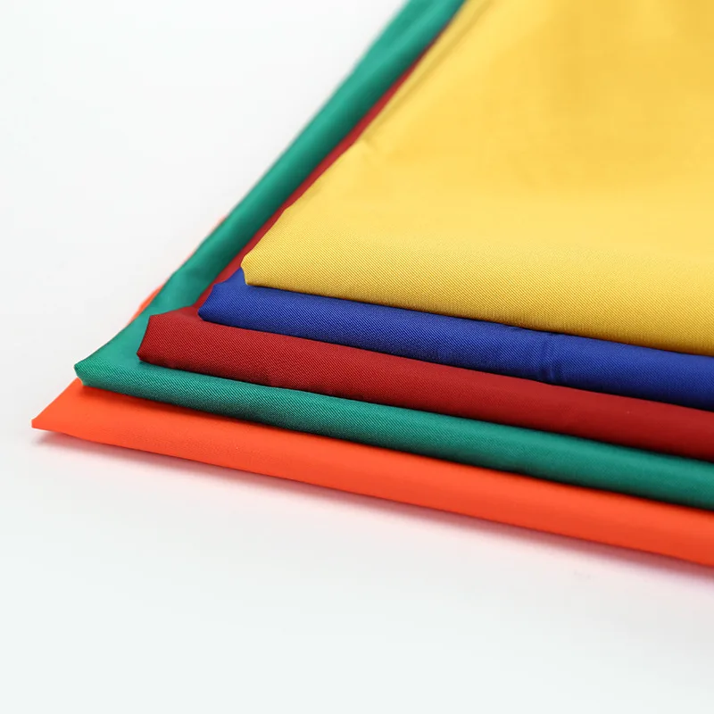 2022 Chinese Hot selling Clothing Solid Color Woven Twill Garment Fabric Nylon Fabric
