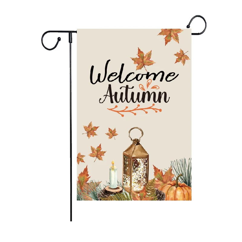 Autumn Garden Flag Collection Customizable Banners for a Scenic Garden