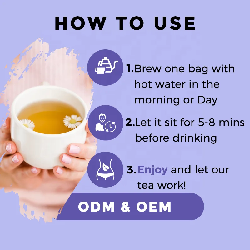 Детокс-чай частная марка OEM & ODM оптовая продажа Детокс хорошо спящий травяной чай с ромашкой и лавандой