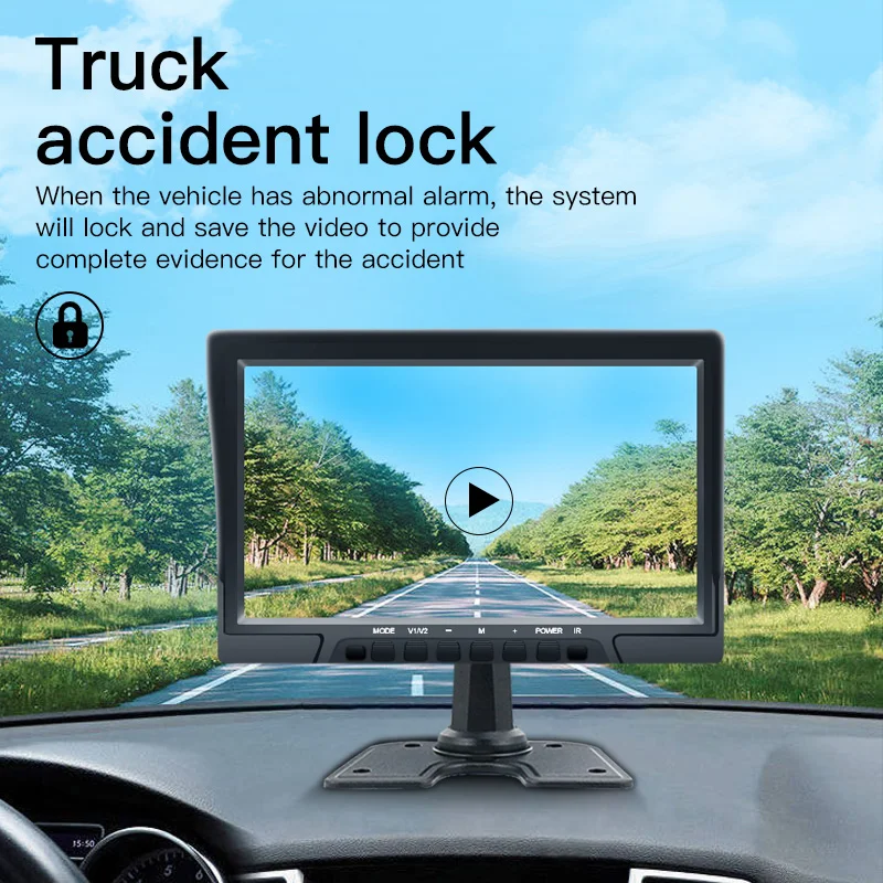 Heavy Truck Camera 10 Inch VGA Monitor AHD 4G GPS 8 Channels NVR Solution