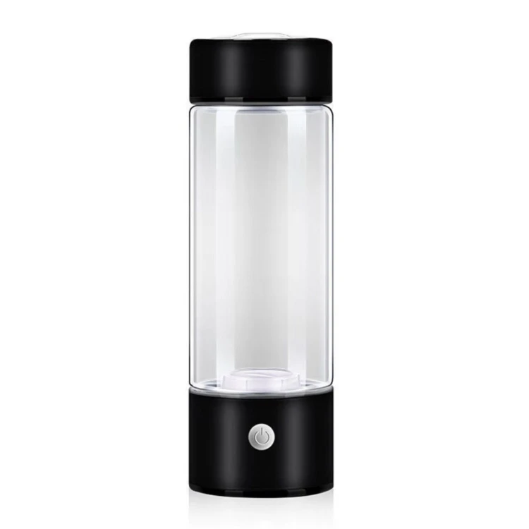 Ailingalaxy New 2024 Portable Hydrogen Water Bottle 420ml Hydrogen Water Generator Glass Bottle
