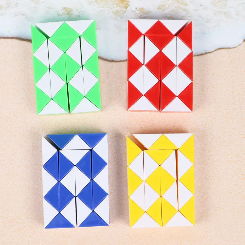 Wholesale Fidget Big Size 24 Links 42cm Plastic Magic Folding Cube Snake Puzzle Ruler Toy