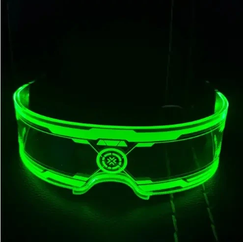 Hot Sale LED Luminous Glasses Electronic Visor Light Up Glasses Creative Technology Luminous Party LED Glasses Future 7 Colors
