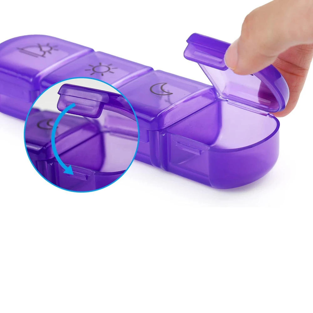 Monthly Pill Box am/pm Pill Organizer box for 7 Days 28 Compartments pill packaging box