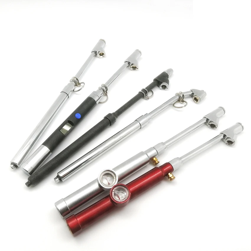 Wheelsky high quality 10-150psi zinc head 2-side scale bar steel body car tire pressure gauge pen