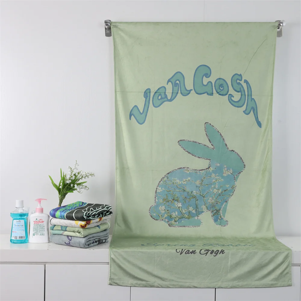Gahumi swimming towel Recycled microfiber beach towels New product Hot sale luxury beach towels blue embroidered