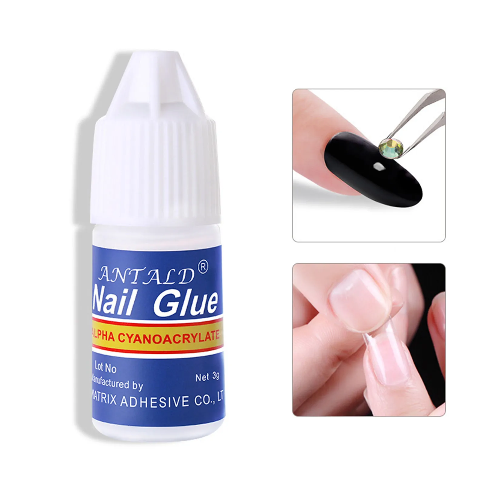 Misscheering 2g/3g/10g Nail Art Glue set For Adhesive Nail Tip Jewelry Accessory tool Nail Art Decoration With Brush
