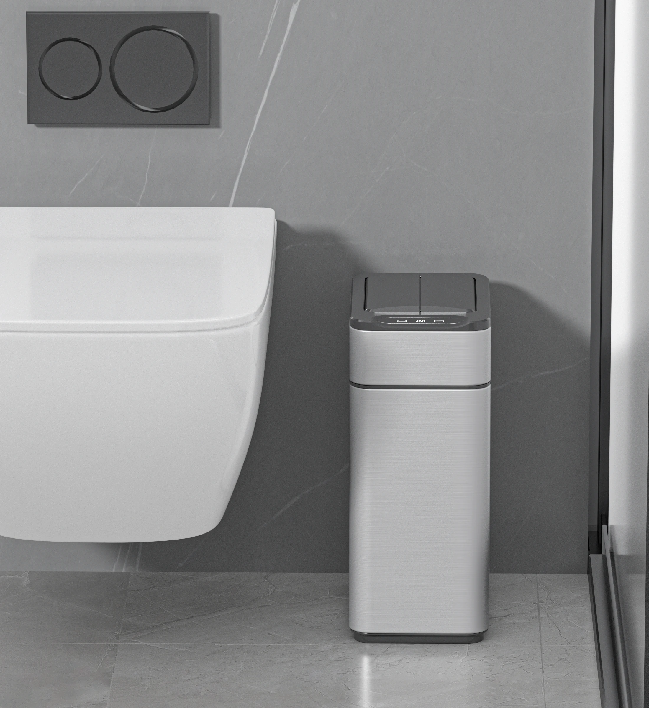 Intelligent Double-Door 9L Stainless Steel Trash Can New Design Factory Price Smart Waste Bins