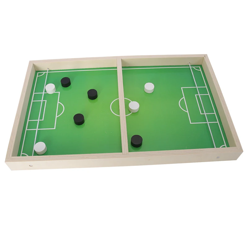 Indoor Playing Tabletop Toys Wooden Board Football Pinball Games Soccer Table Game Sling Puck Board Game