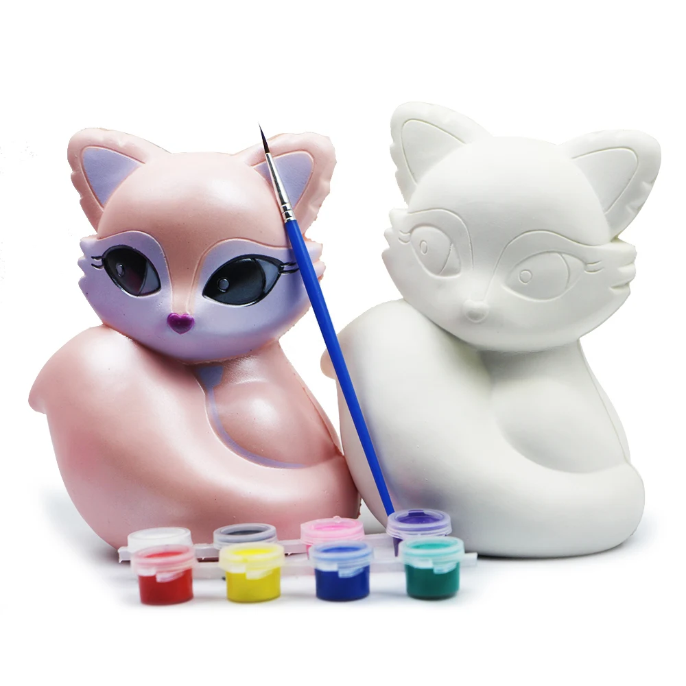 
2020 custom soft slow rising toys for kid create your own foam kawaii mini / jumbo diy Painting squishies 