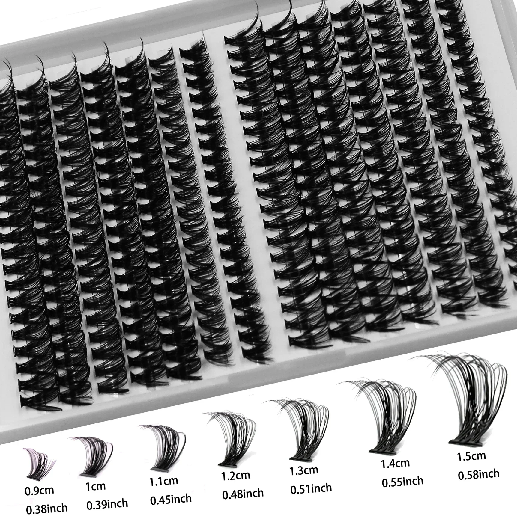 30D/40D Individual Lashes 280pcs DIY Lash Extension 9-15mm Mix Length, Wispy Cluster Reusable False Cluster Lashes