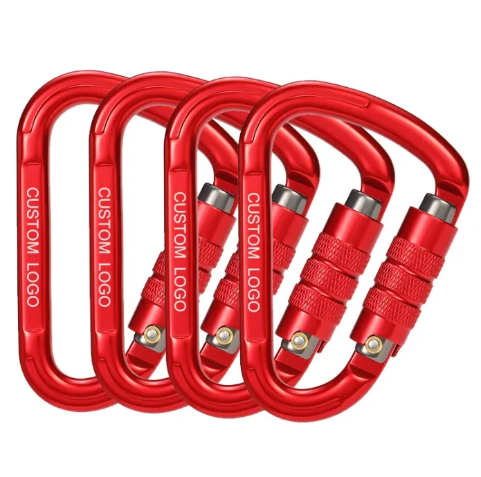 25KN HMS Twist Lock Screwgate Carabiner Karabiner for Rock Climbing, Hammock