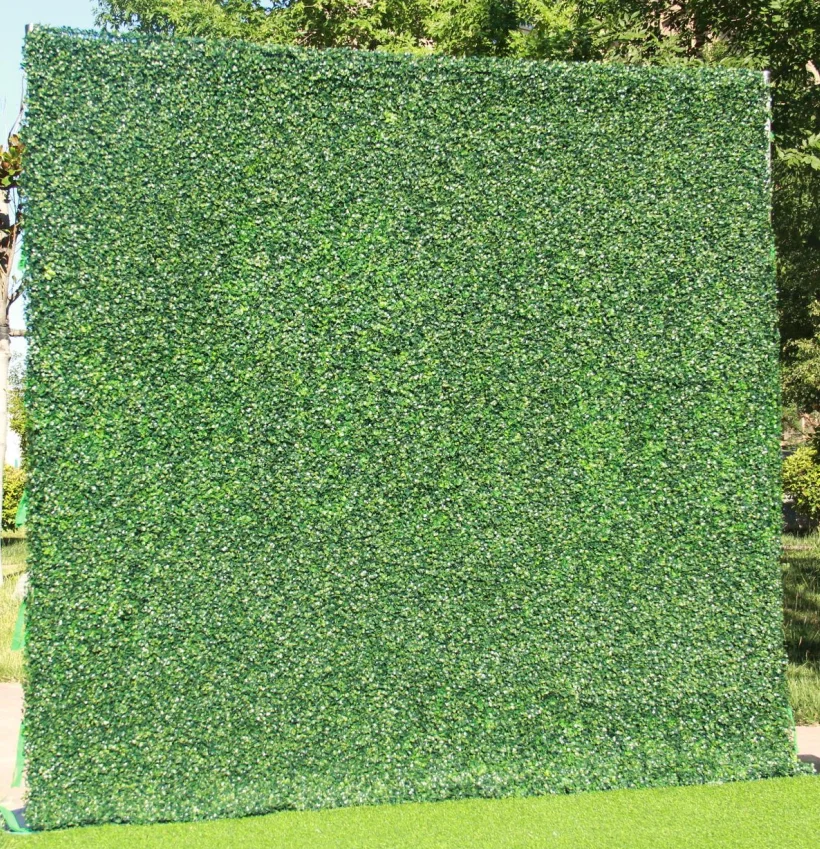GJ-WA807 Factory milan flowers wall green plants wall artificial plants plastic flower wall landscape green plants