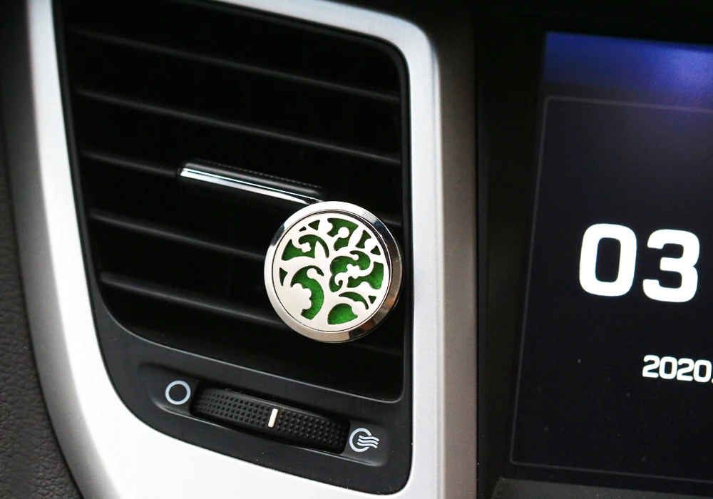 Stainless Steel Hollow Dancer Car Air Conditioning Perfume Box Aroma Diffuser Box