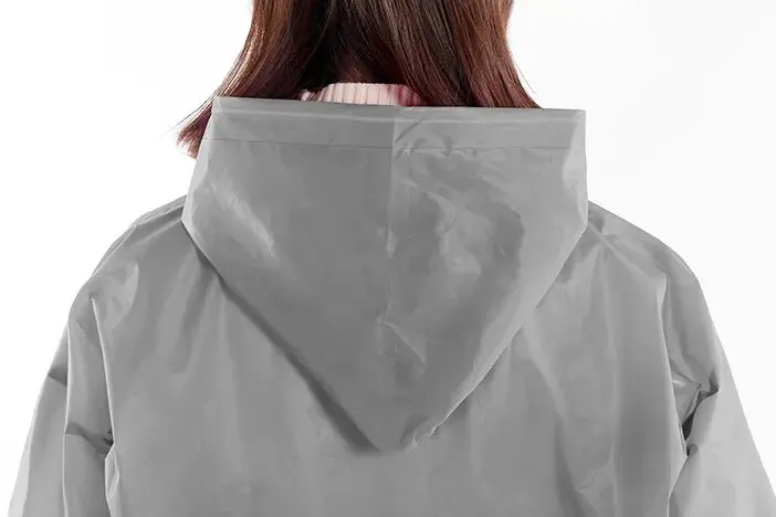 Adult EVA Hooded Raincoat Waterproof with Buttons Eco Friendly Colorful Rain Poncho