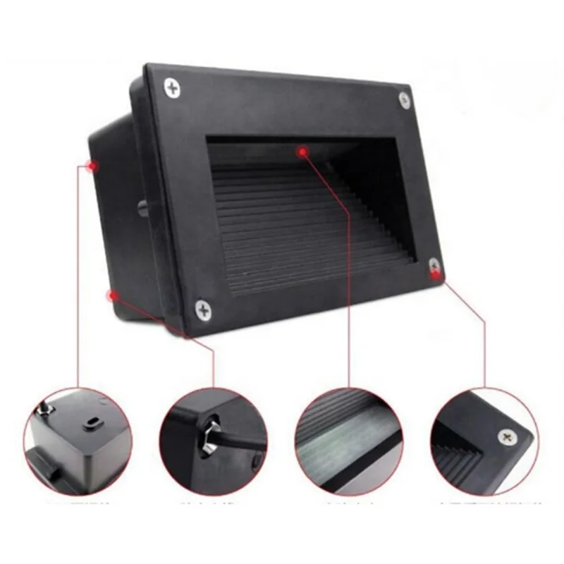 3W LED Step Wall Light Underground Landscape Lamp IP67 Stairs Decks Door Side Hallway Doorway Paths Garden Floor Lighting