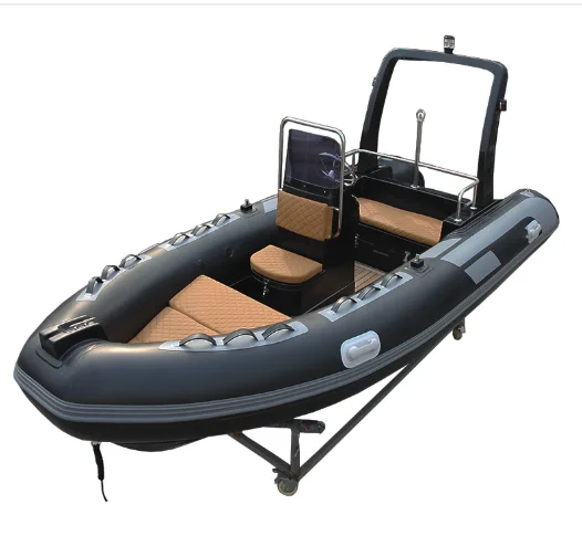CE certificate 5.8m 10 people pvc/hypalon rigid hull fiberglass fishing boats for sale