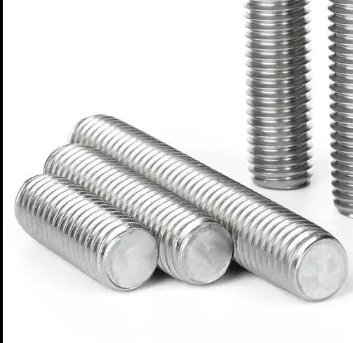 anti-corrosion full tread non-toxic DIN975 SS304 galvanized zinc nickel m10*1000mm long silvery or grey  thread rod bar