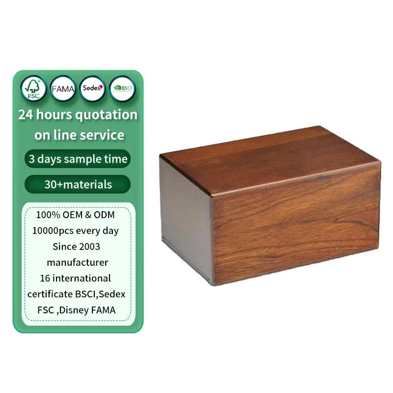 Wooden Urn Box for Human Ashes Cremation Funeral Urns Box  Cats Infant Adult Urn Keepsake Burial Ash Box Extra Small