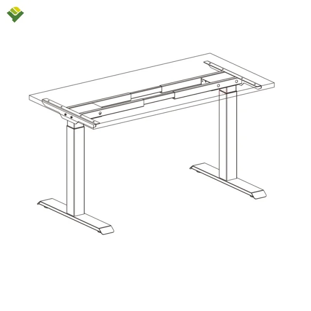 Modern Adjustable Dual Motor Ergonomic Standing Desk Automatic Extendable Large Size with 2 Legs Metal Home Office Furniture