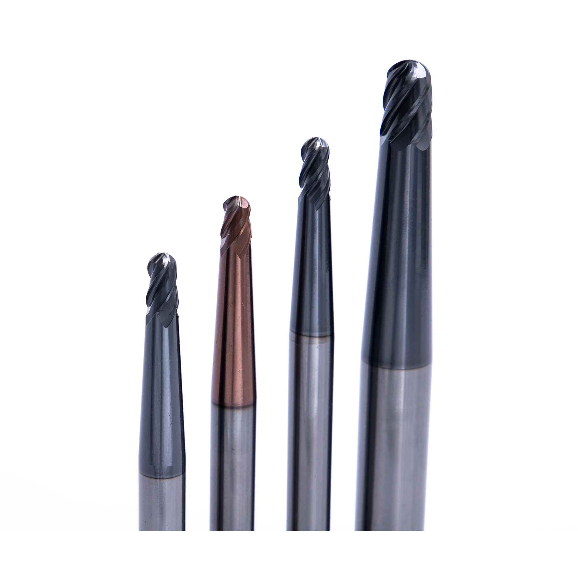MMT Carbide Nonferrous Milling Cutter With 2 Flutes Ball Nose End Mill for Aluminium