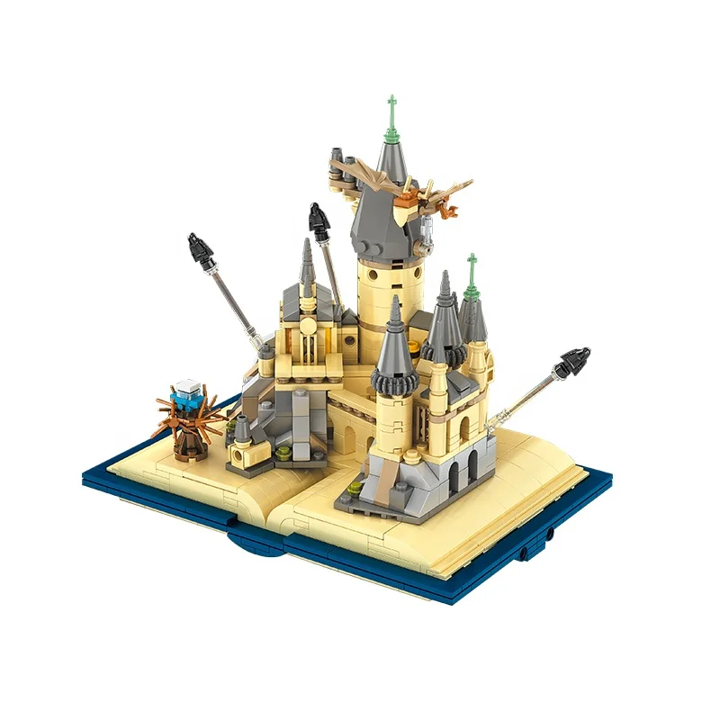 Kids toys educational assembly delicate Creative Magic Castle Book Building Block Taj Mahal buildings building block sets Gifts