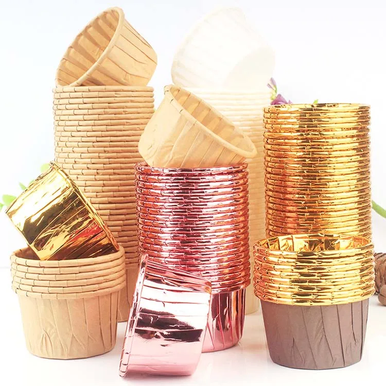 Paper Muffin Cupcake Cups Bakery Tools Disposable Snack Cake Cups 50 pcs Cups per Canister Cupcake Liners