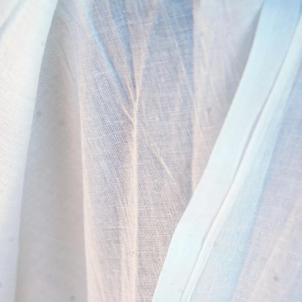 Handmade White Cotton Voile Fabric by Indian Manufacturer Plain Knitted for Home Textile for Running Craft Making Wholesale